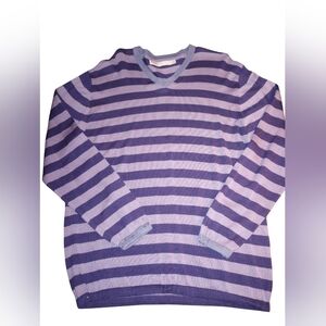 Men's Perry Ellis V Neck Sweater. Two tone Purple. Size Large.